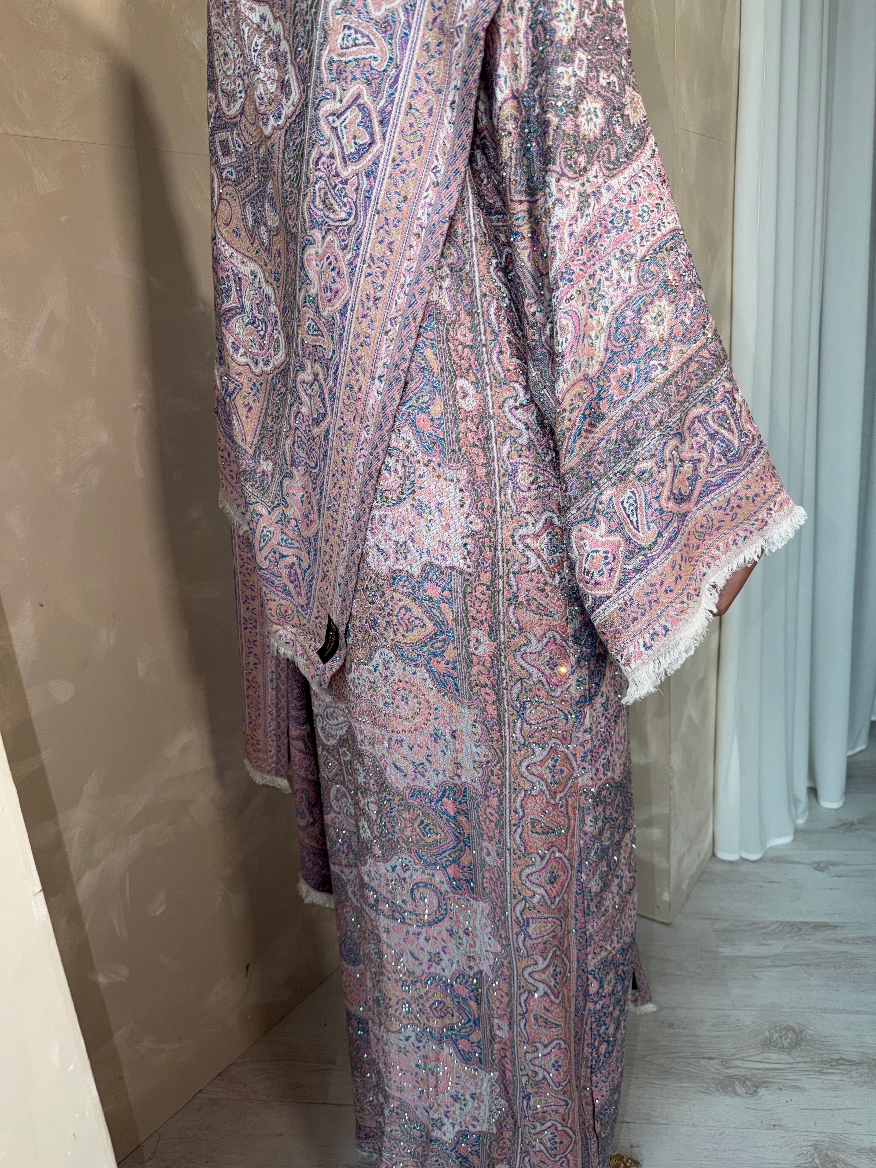 Pashmina Abaya - Pinky Blue