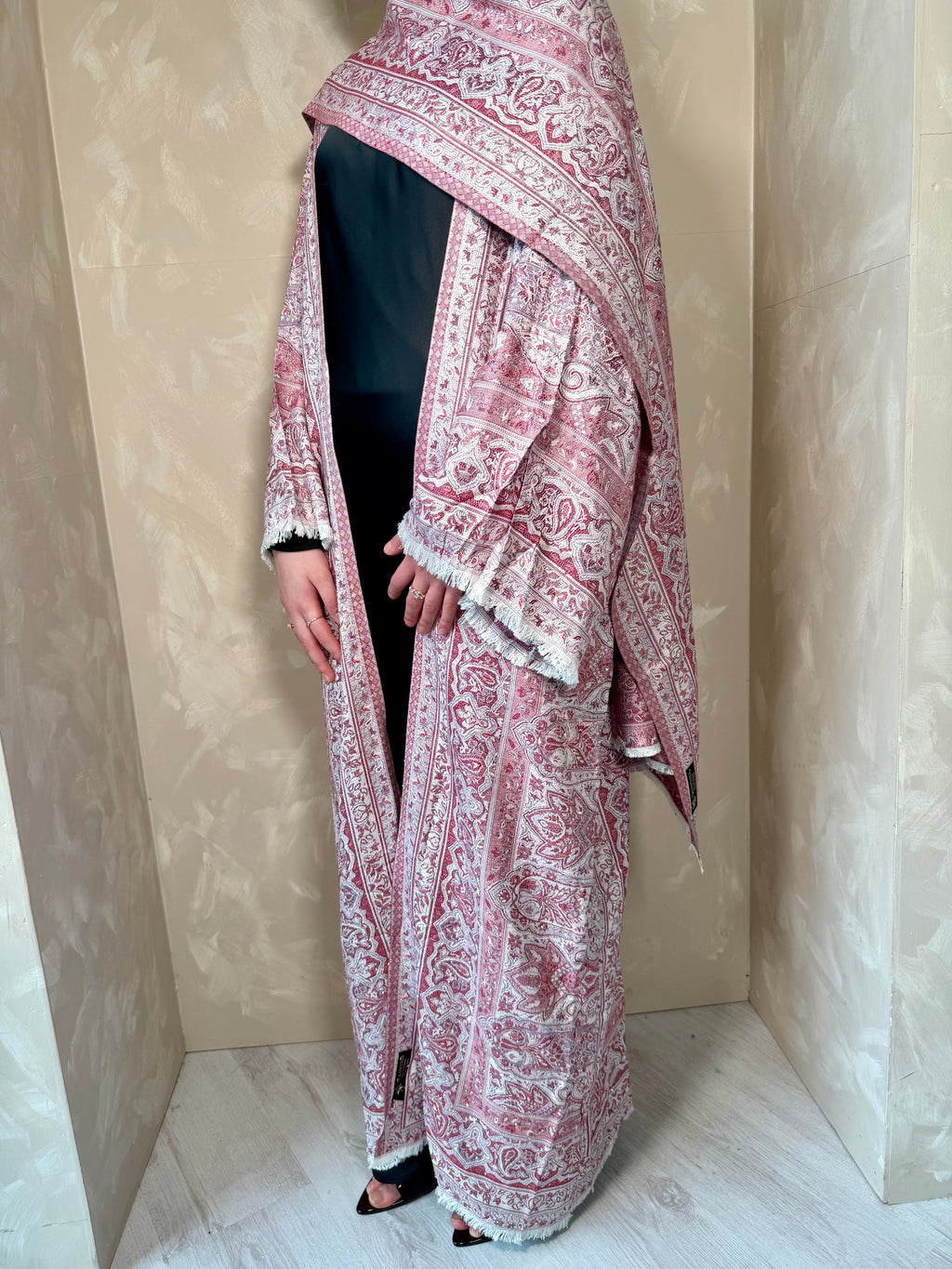 Pashmina Abaya - Red Hues