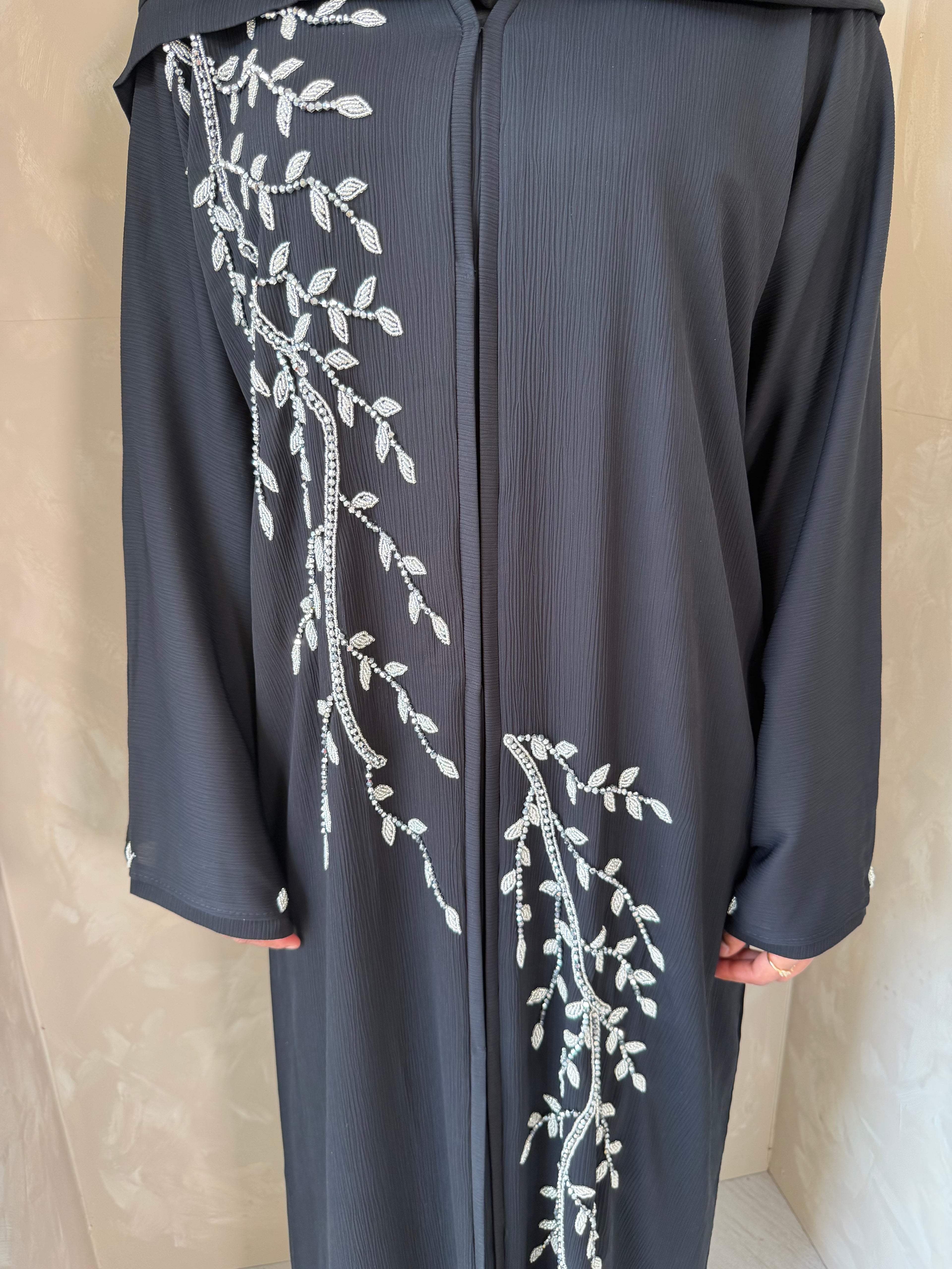 Vine Abaya - Black