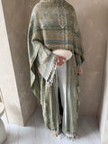 Pashmina - Green Hues - With Gem Stones