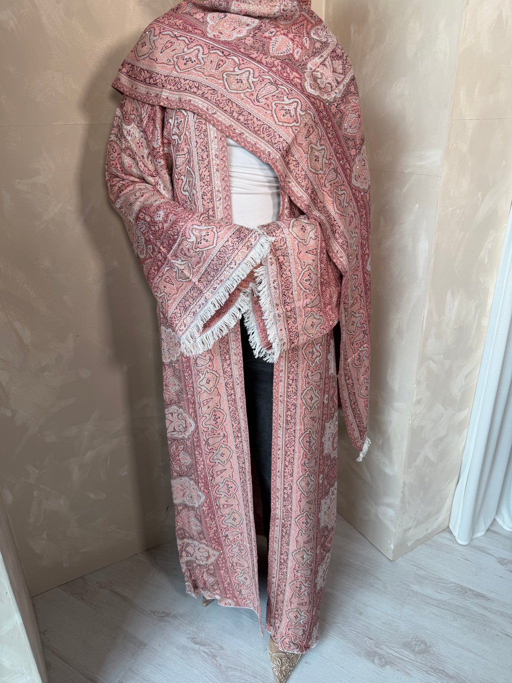 Pashmina Abaya - Peachy Pink