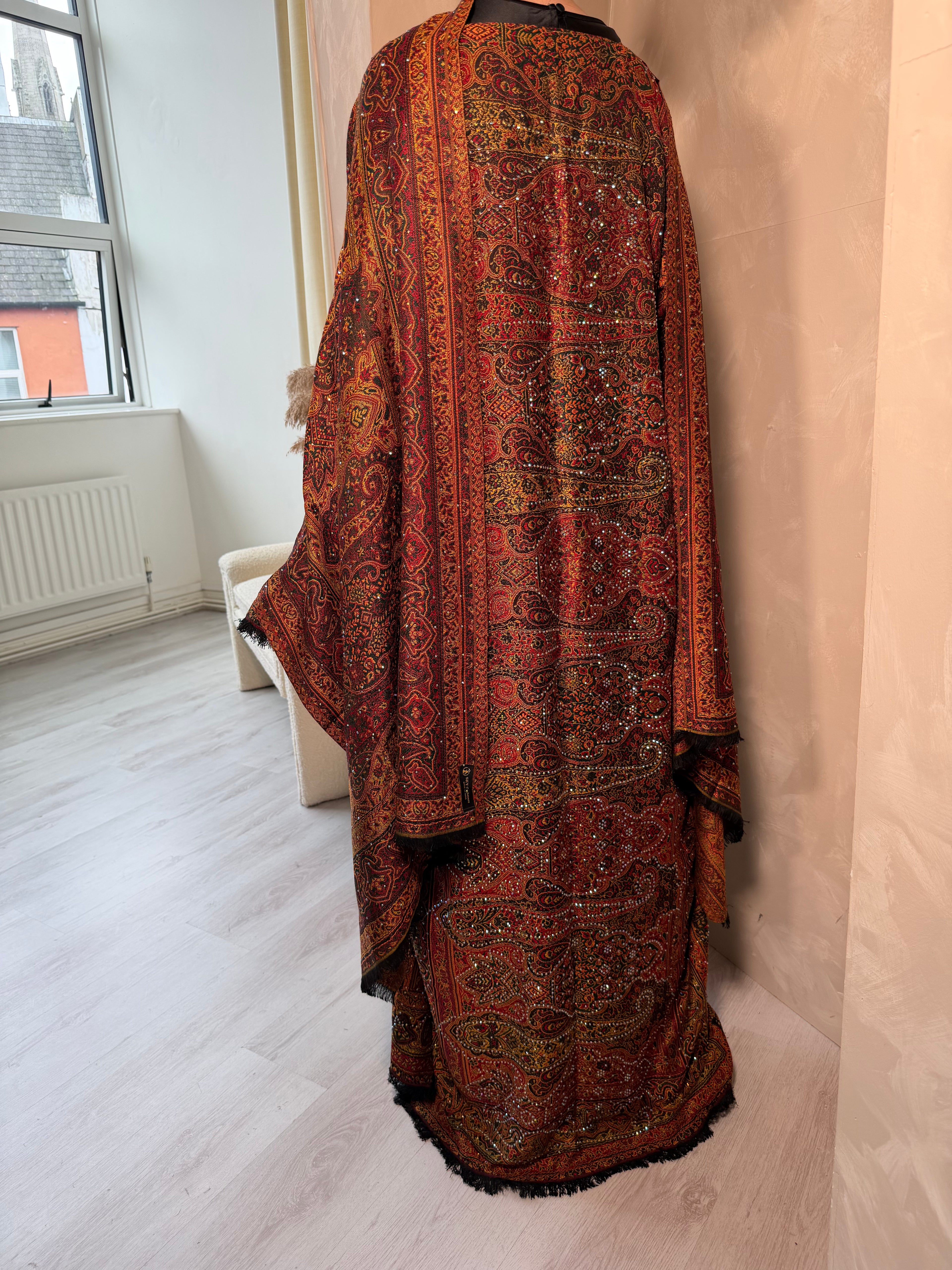 Pashmina Abaya - Auburn