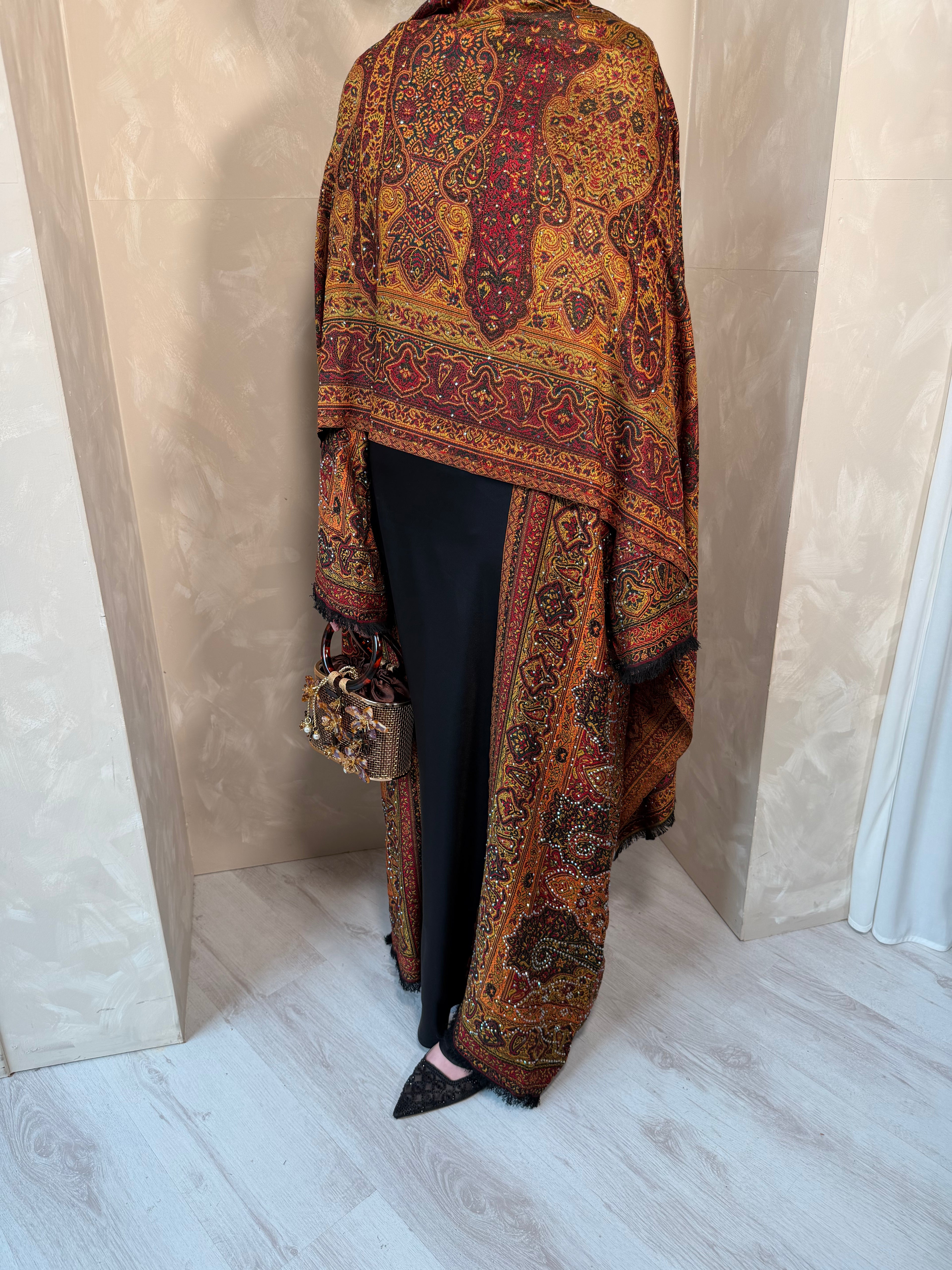 Pashmina Abaya - Auburn