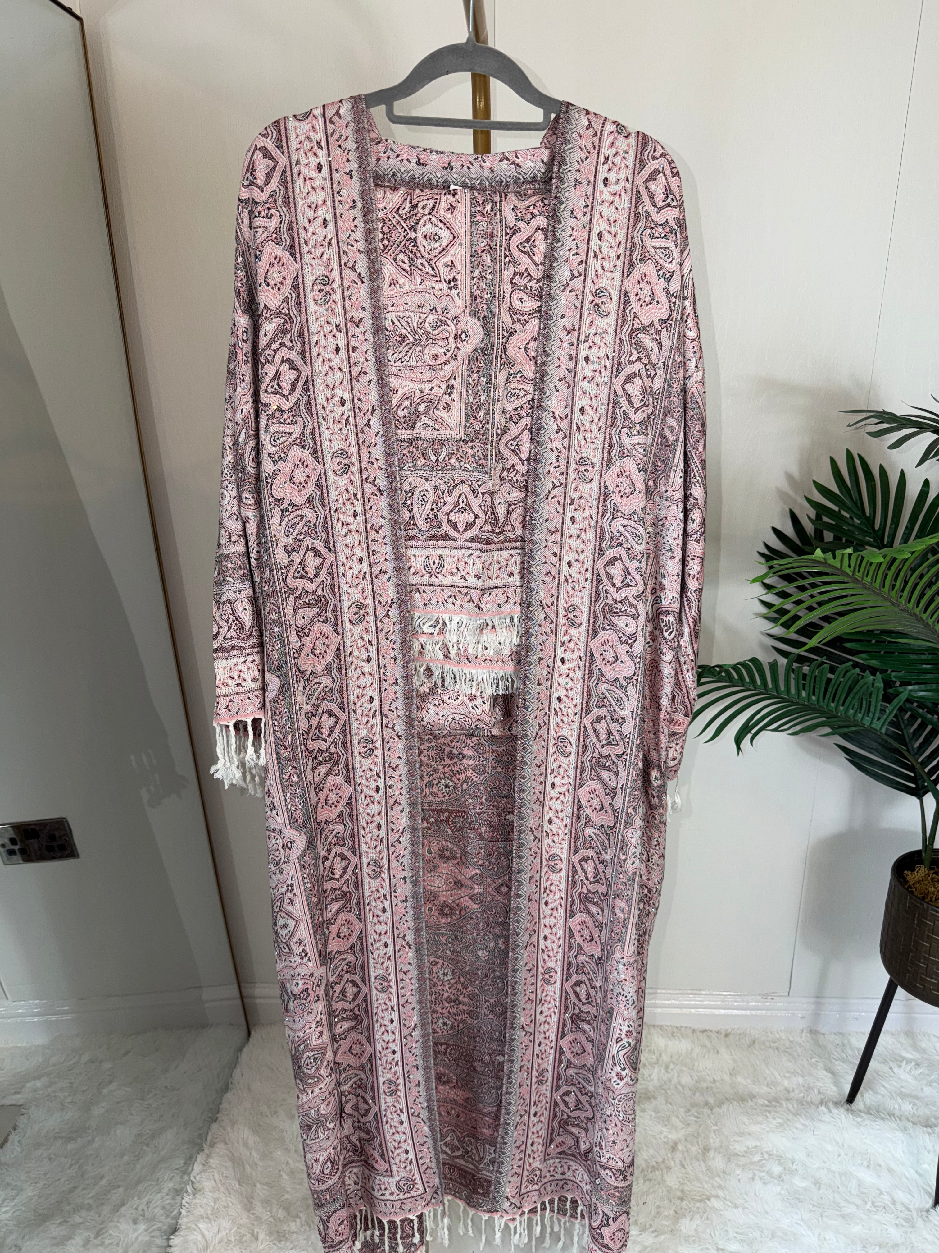 Pashmina - Baby Pink - With Gem Stones