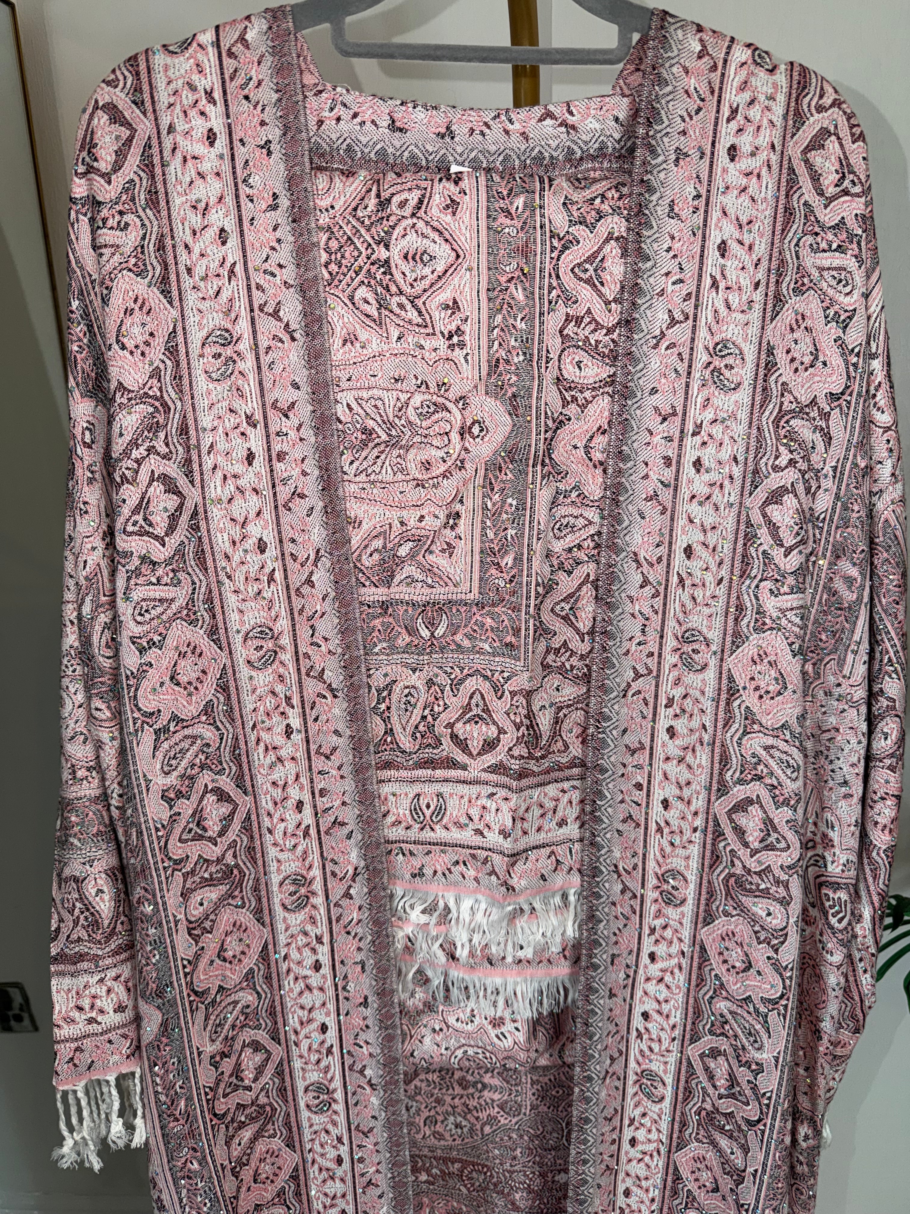 Pashmina - Baby Pink - With Gem Stones