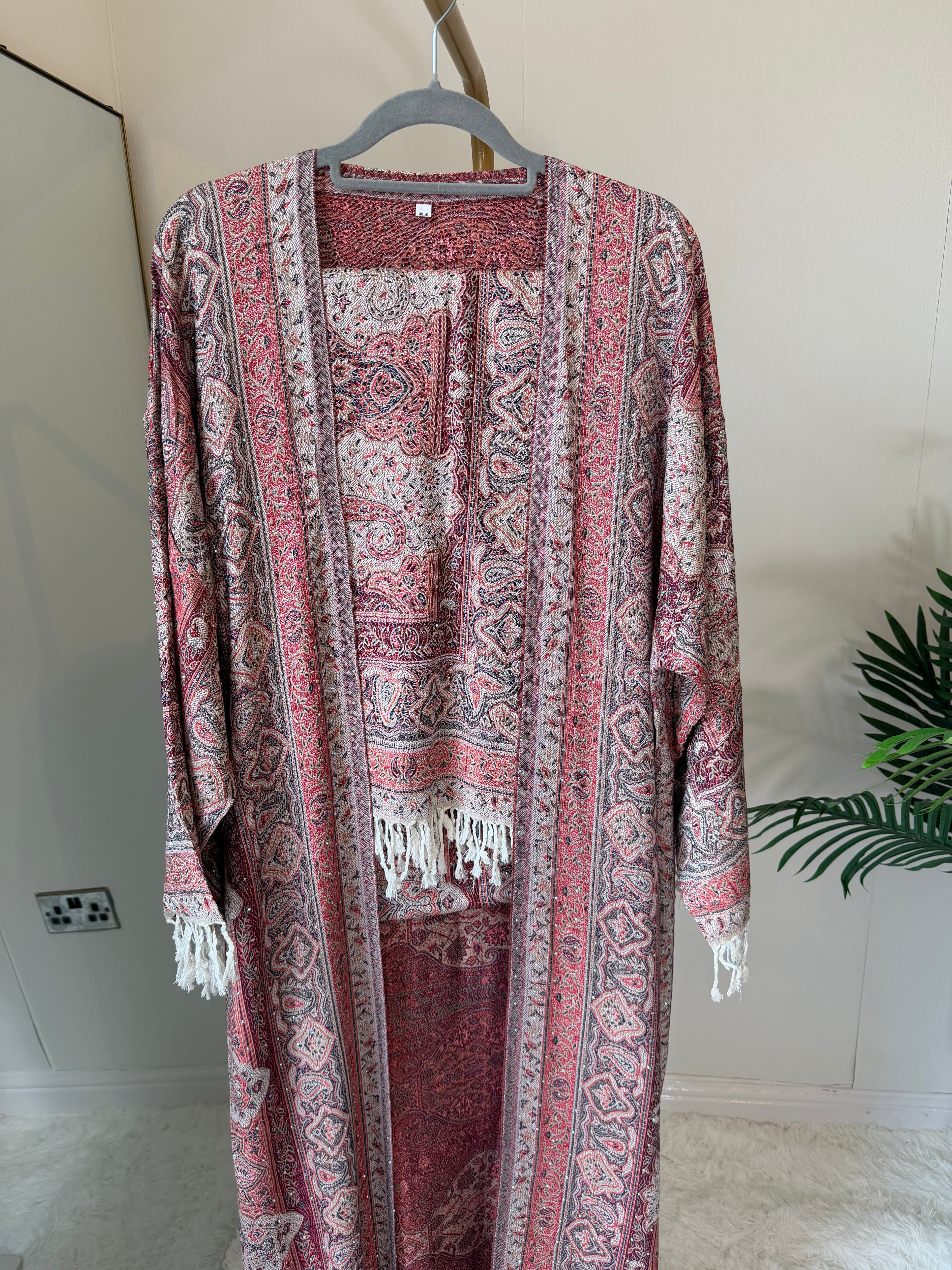 Pashmina - Blush With Gem Stones