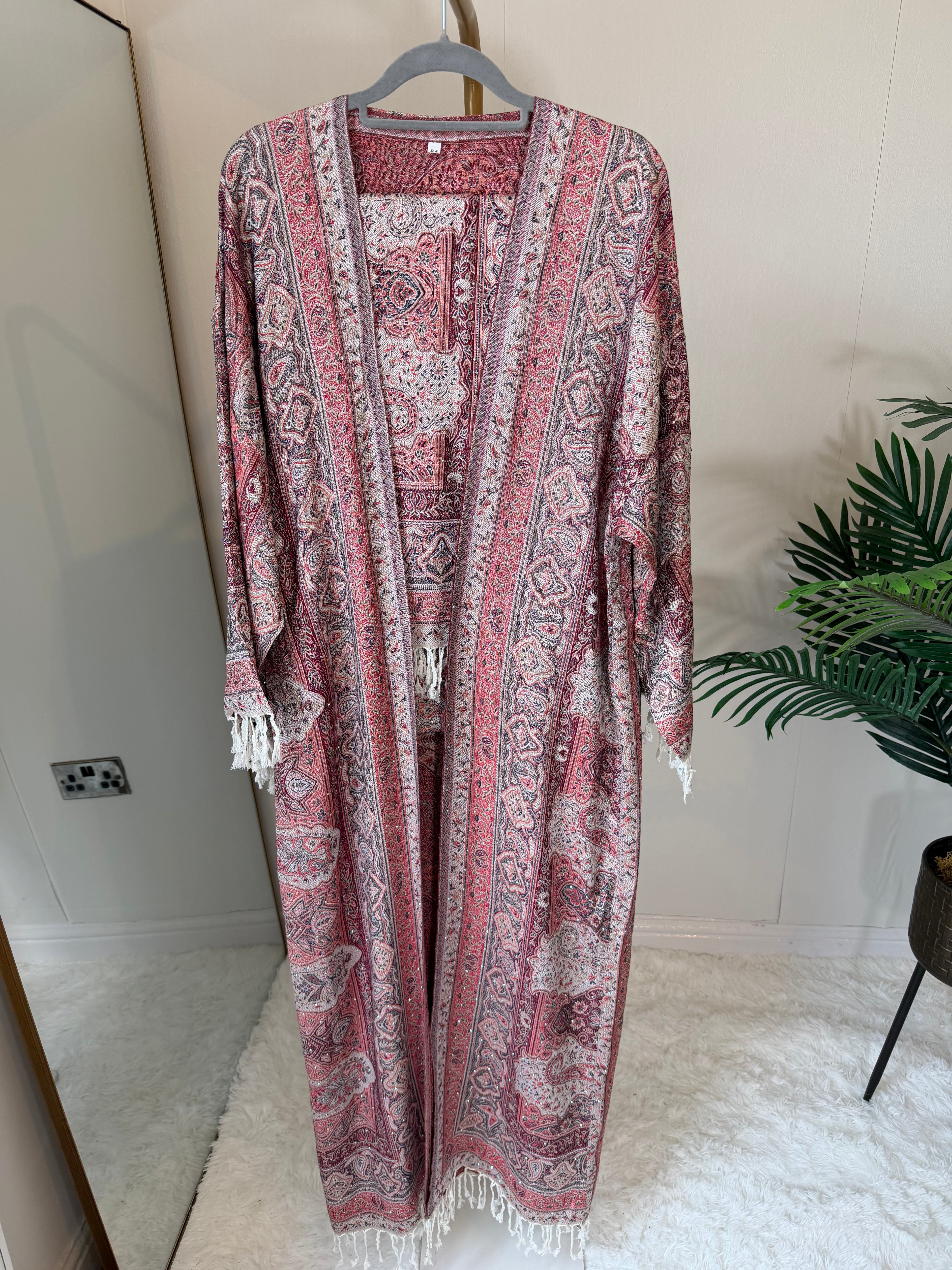 Pashmina - Blush With Gem Stones