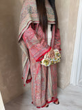 Pashmina - Red with Gem Stone