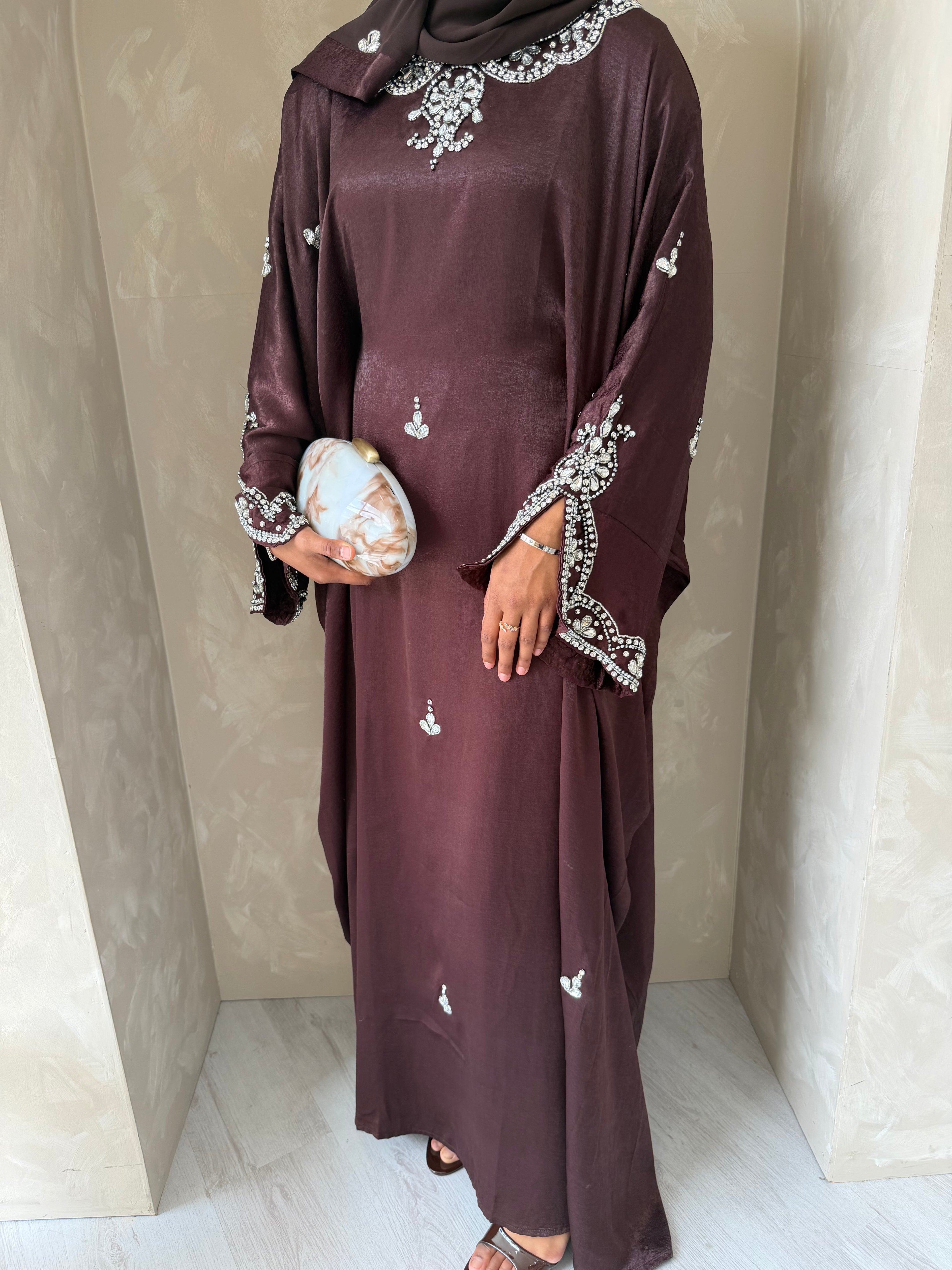 Ayah Kaftan Abaya - Brown