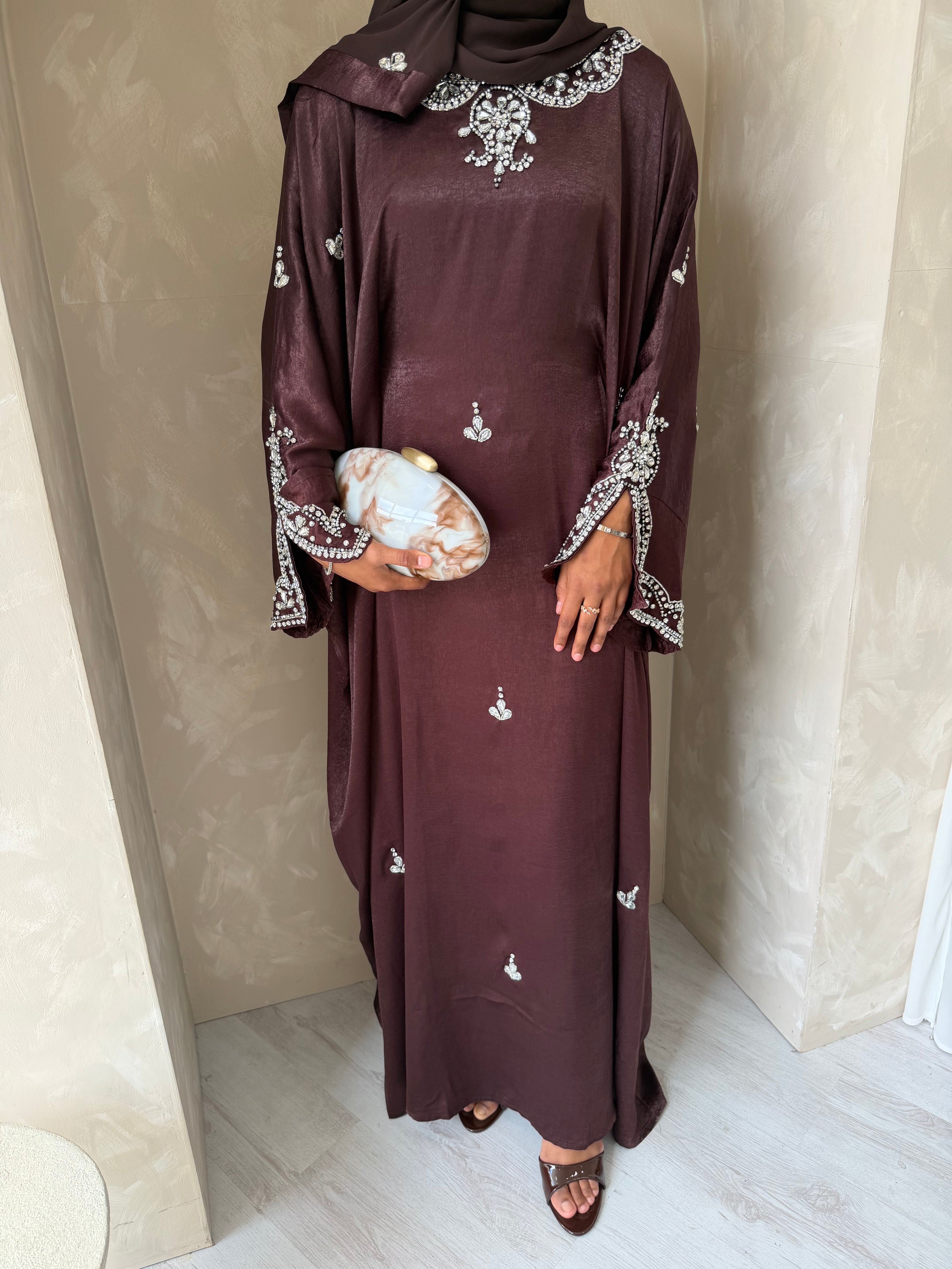 Ayah Kaftan Abaya - Brown