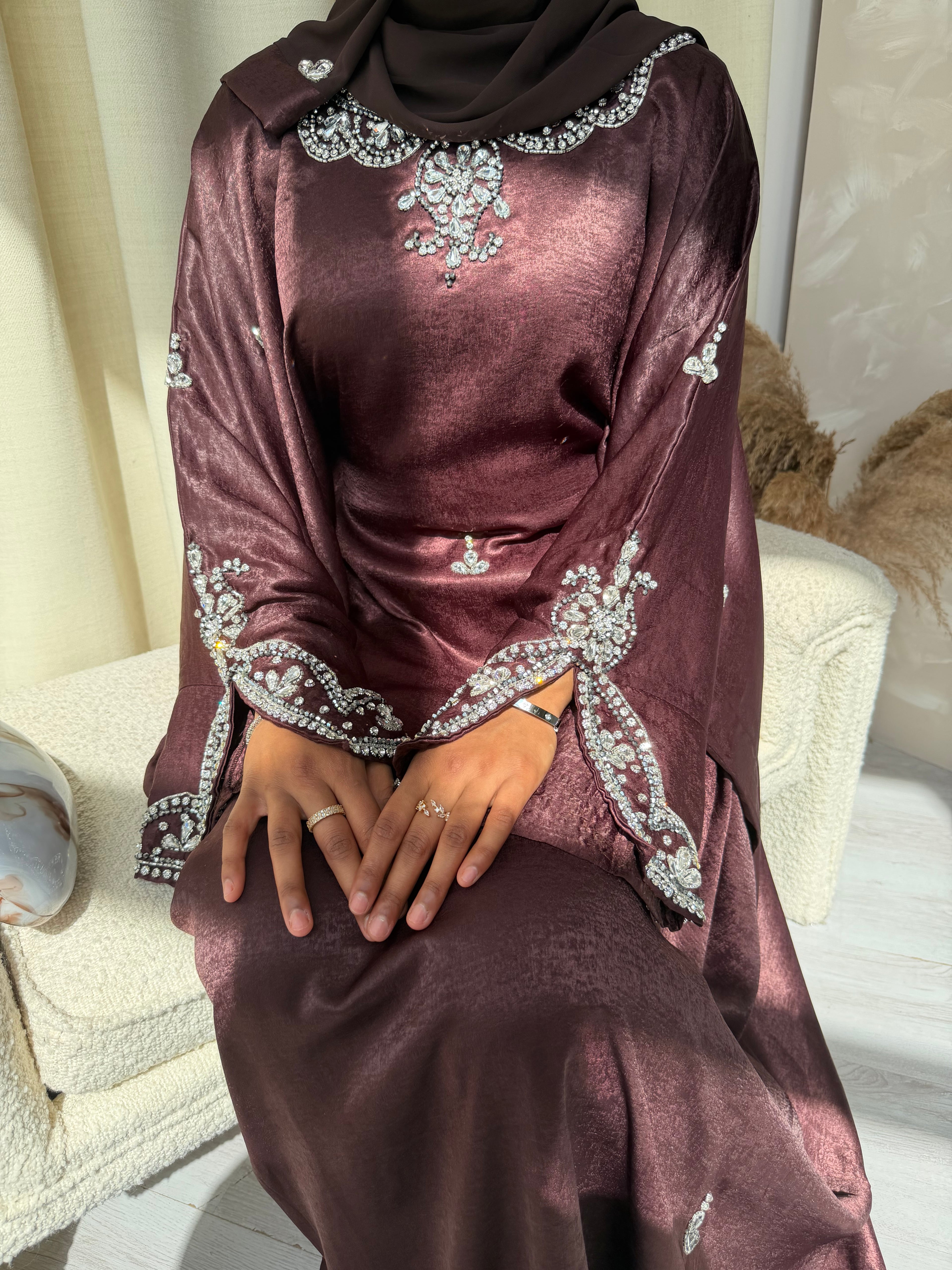 Ayah Kaftan Abaya - Brown