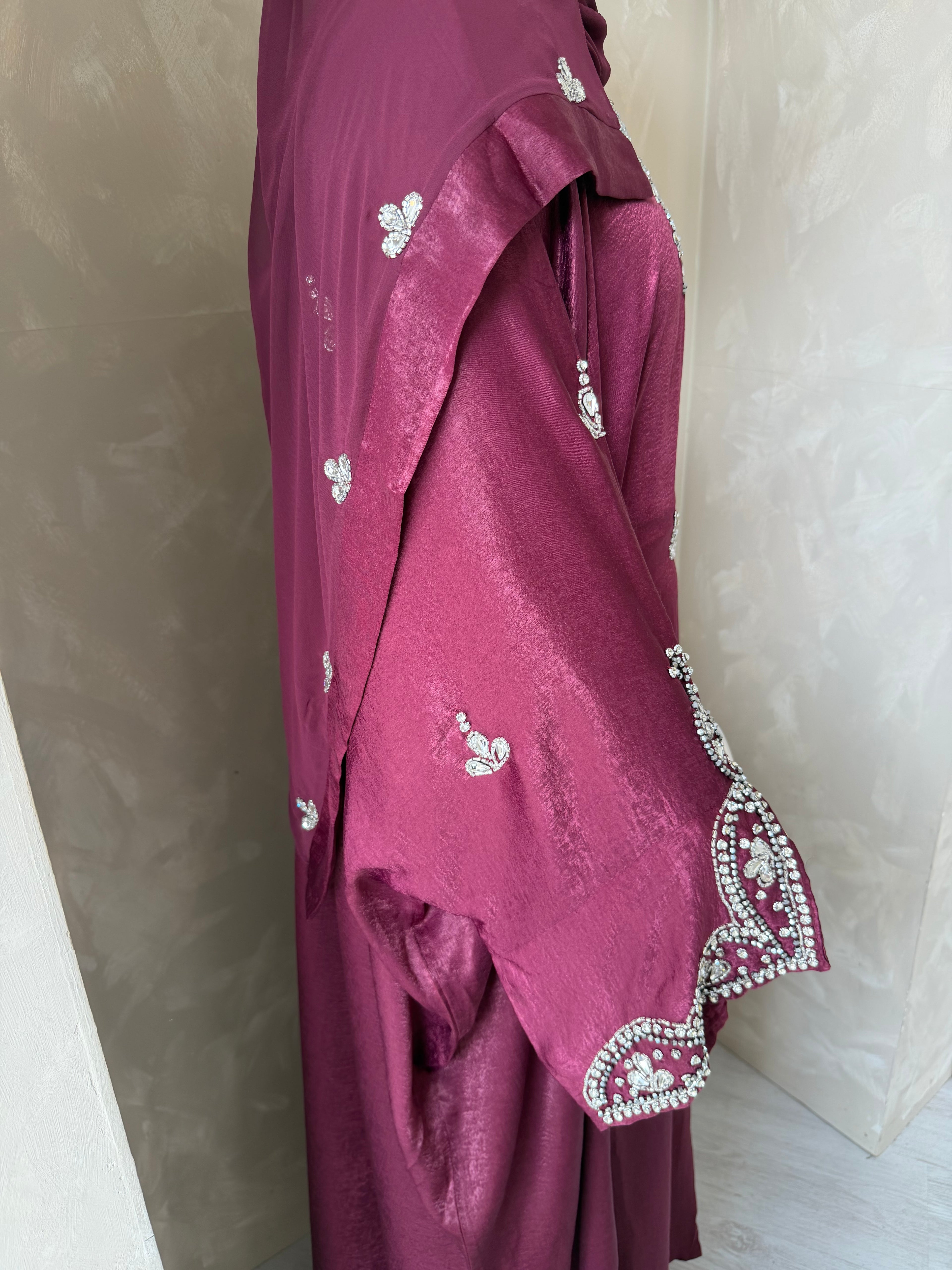 Ayah Kaftan Abaya - Berry