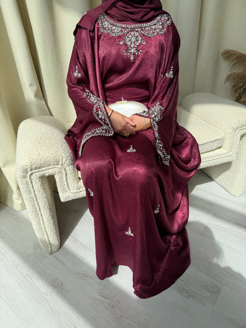 Ayah Kaftan Abaya - Berry