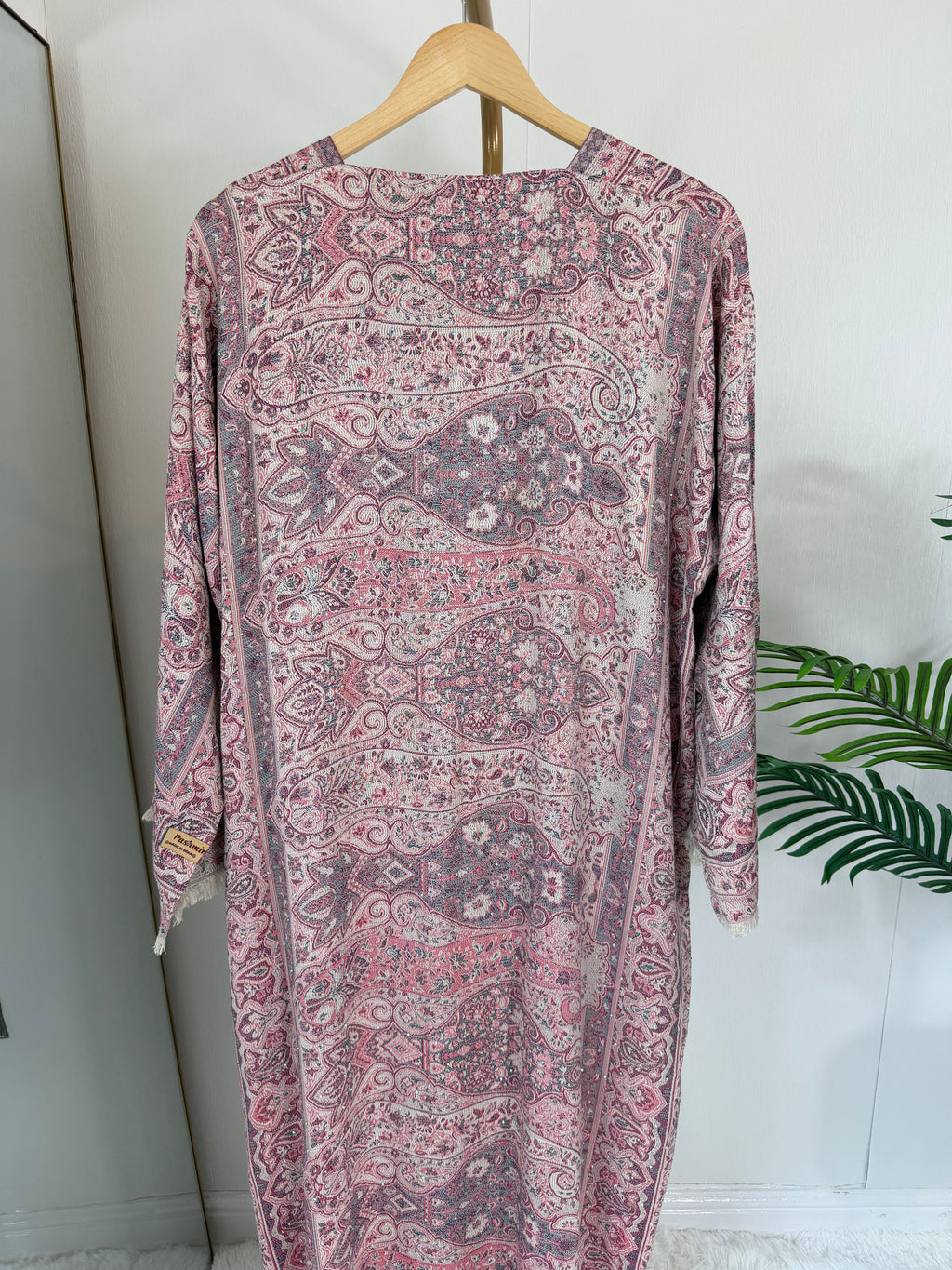 Pashmina - Pinky Blue with Gem Stone