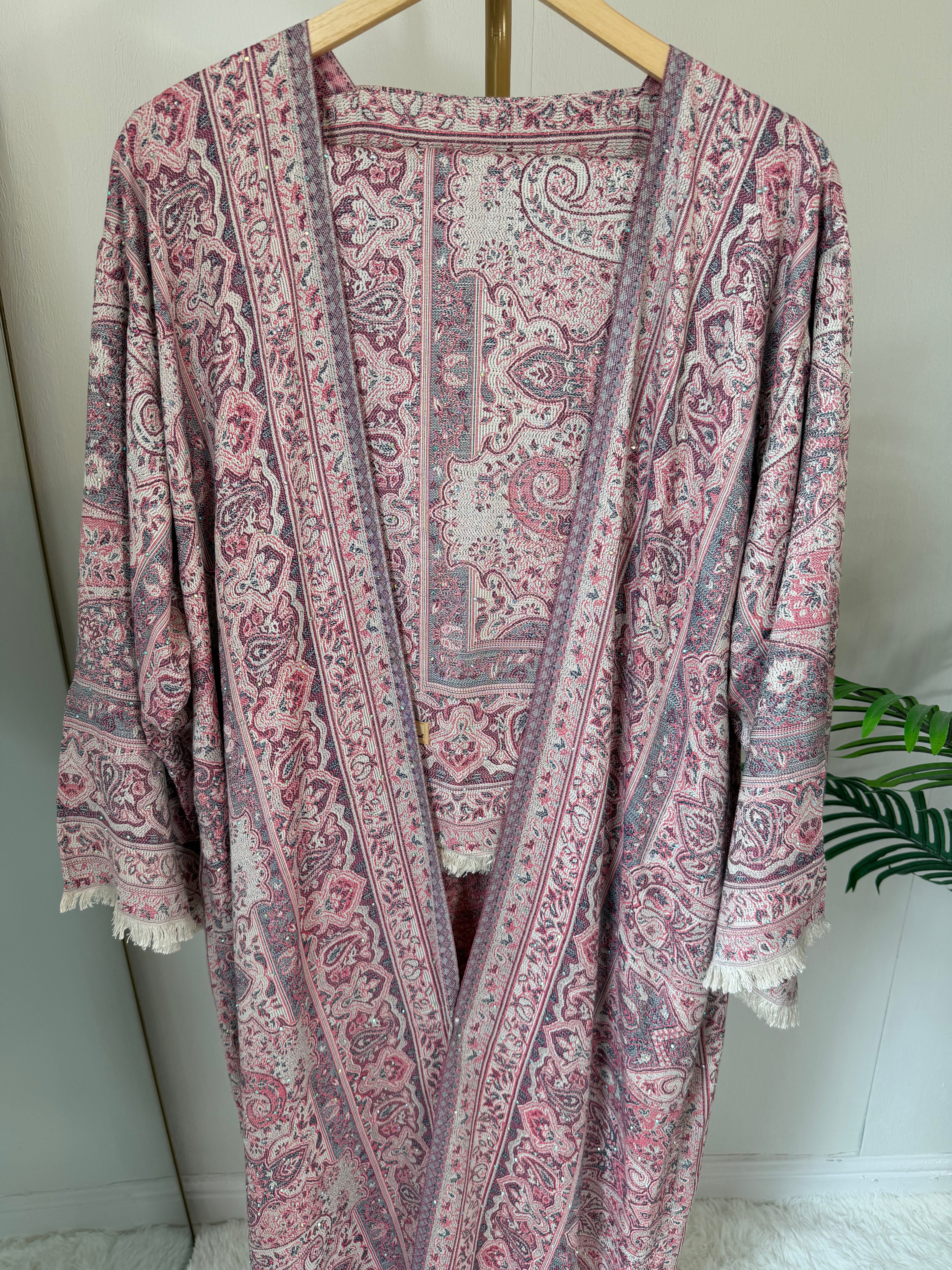 Pashmina - Pinky Blue with Gem Stone