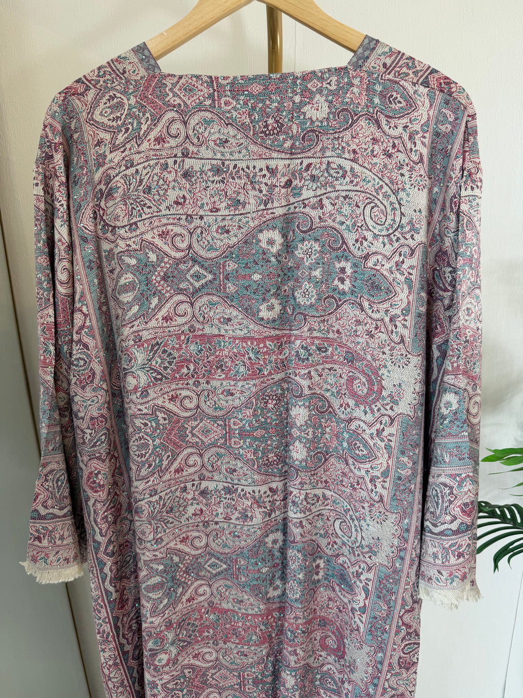 Pashmina - Bluey Pink with Gem Stones