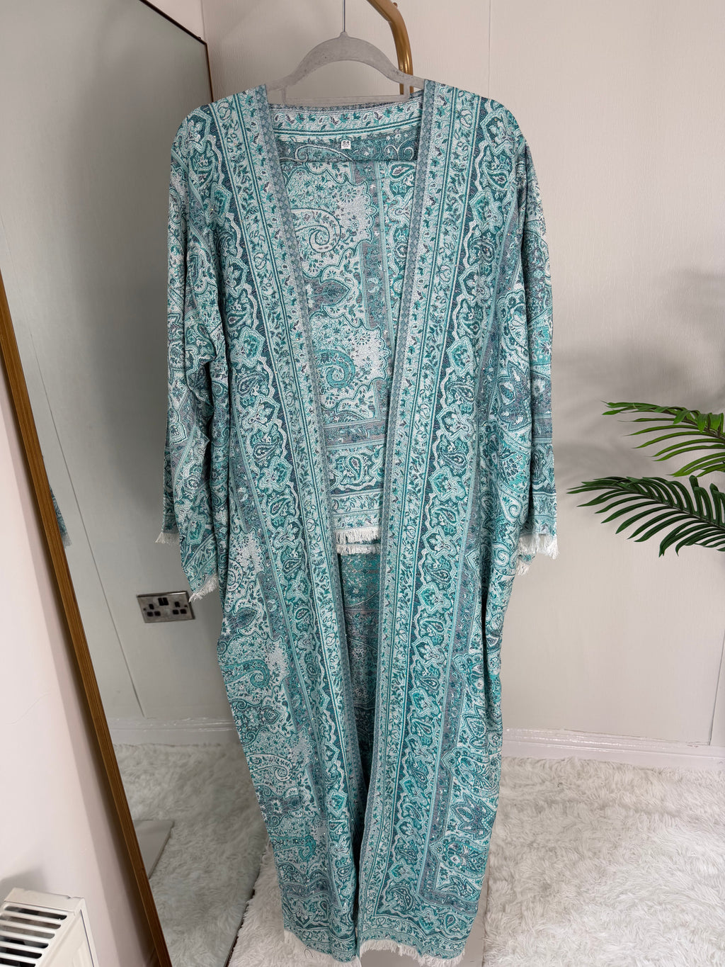Pashmina - Santorini blue with Gem Stones