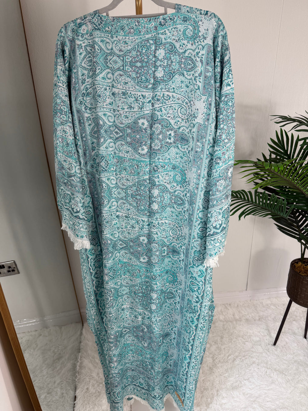 Pashmina - Santorini blue with Gem Stones
