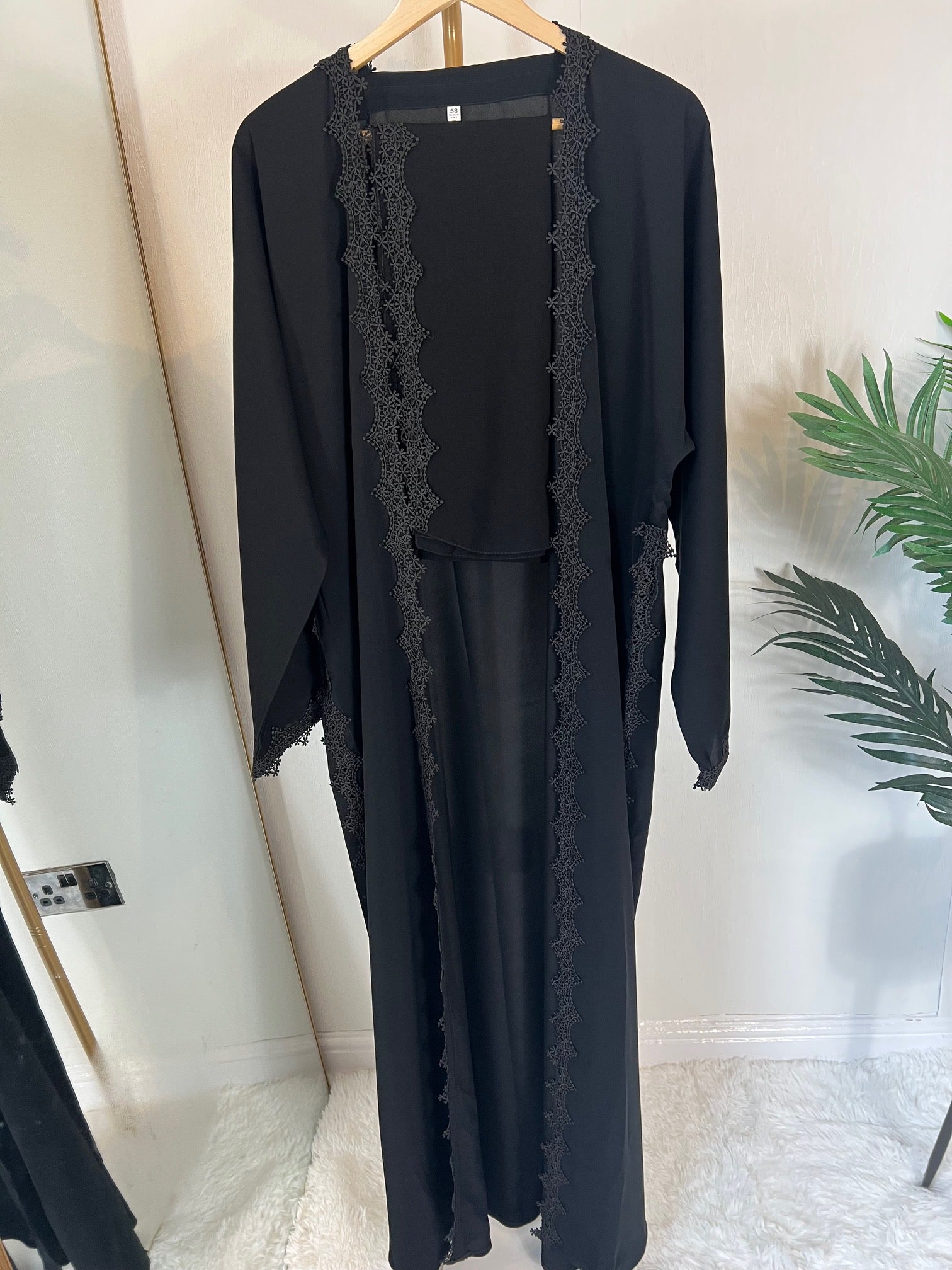Lace Abaya - Black